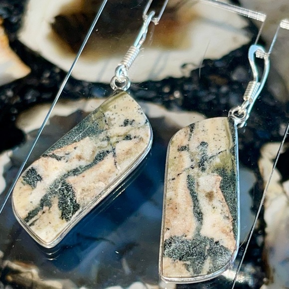 Serpentine Earrings 1 7/8” - Picture 3 of 12